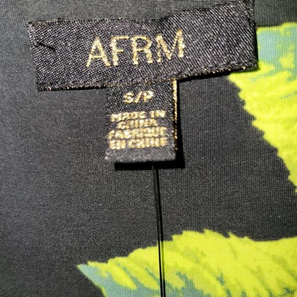 AFRM Gigi Floral Cutout Midi Dress Black & Pink Size Small - Picture 6 of 8